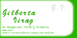 gilberta virag business card
